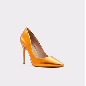 Metallic Orange Heels sizes 7 and 7.5